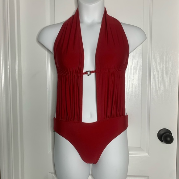 🎈Red Bathing suit 🩱 New Size Medium Petite - Picture 1 of 12